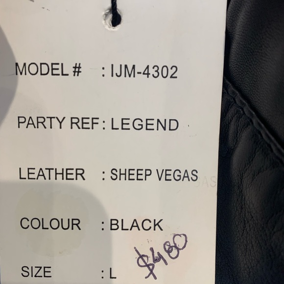 SERGE PARIENTE LEGEND 100% SHEEP BLACK LEATHER JACKET MOTO BOMBER ROCK N ROLL L - Picture 4 of 8